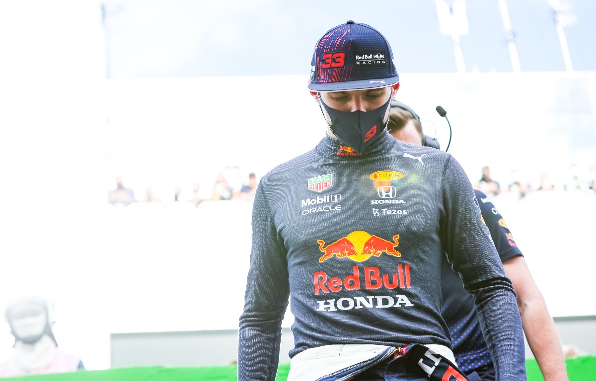 Max Verstappen，红牛，走下楼梯。巴西，2021年11月。