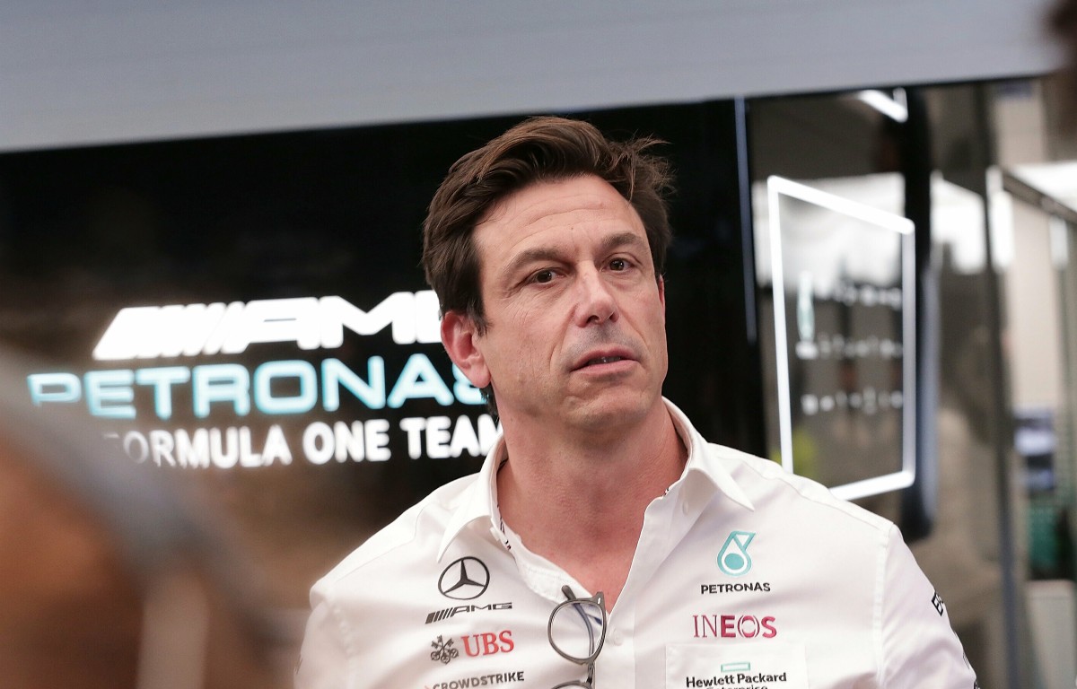 Toto Wolff, Mercedes, stern faced in Brazil. November 2021.