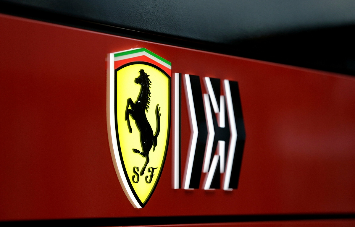 The Ferrari logo on their motorhome. Brazil November 2021