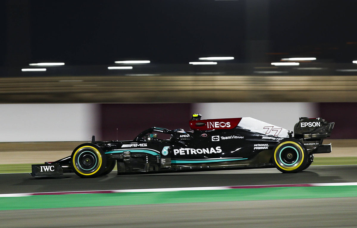 Valtteri Bottas in Qatar Grand Prix practice. Doha November 2021