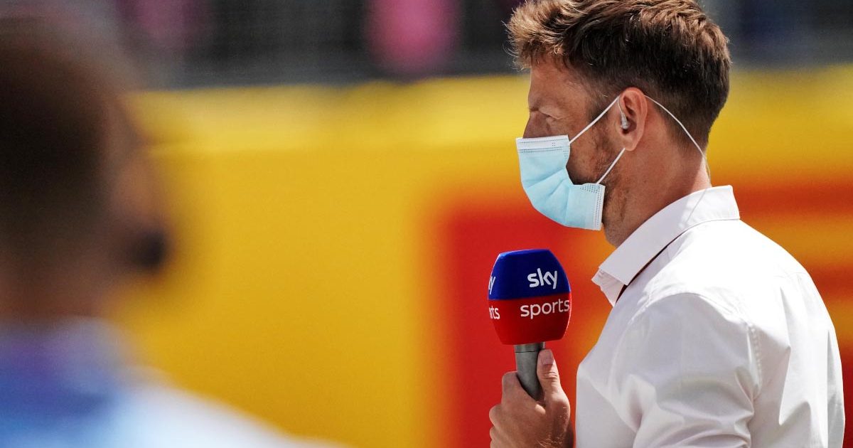 Jenson Button presenting for Sky Sports. Belgium August 2021.
