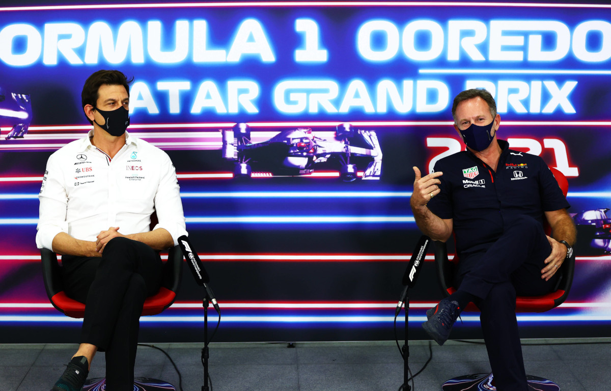Toto Wolff and Christian Horner press conference. Qatar November 2021