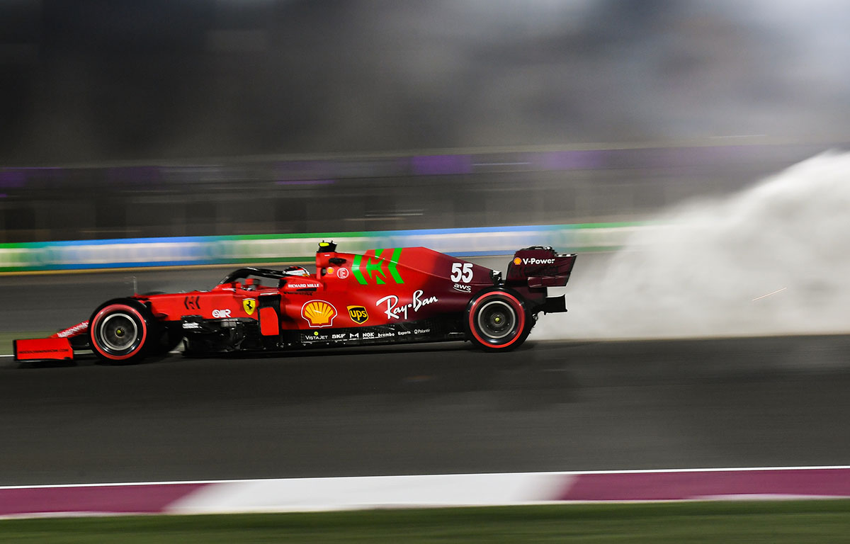 Ferrari's Carlos Sainz in Qatar. Doha November 2021