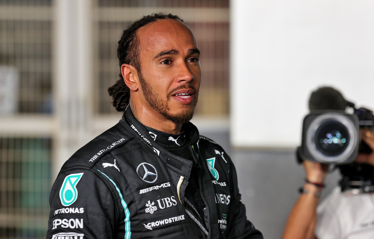 Qatar pole-sitter Lewis Hamilton returns to the paddock. November 2021.