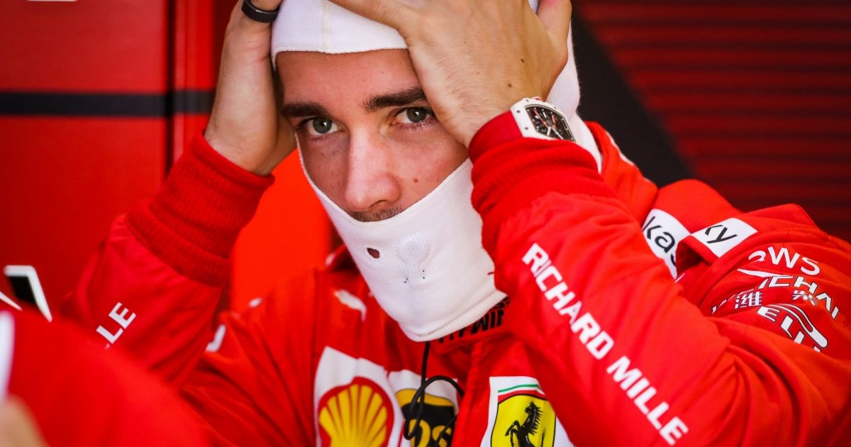 Charles Leclerc with his hands on his head. Qatar November 2021