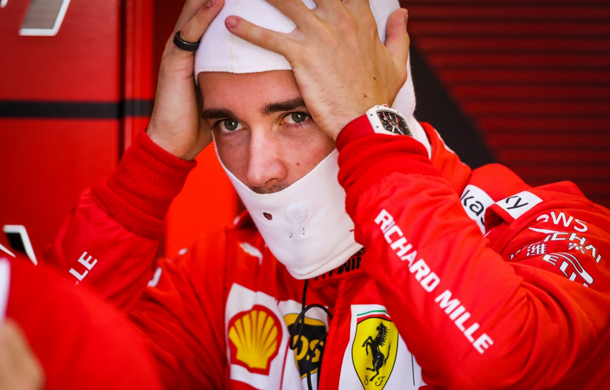 Charles Leclerc with his hands on his head. Qatar November 2021