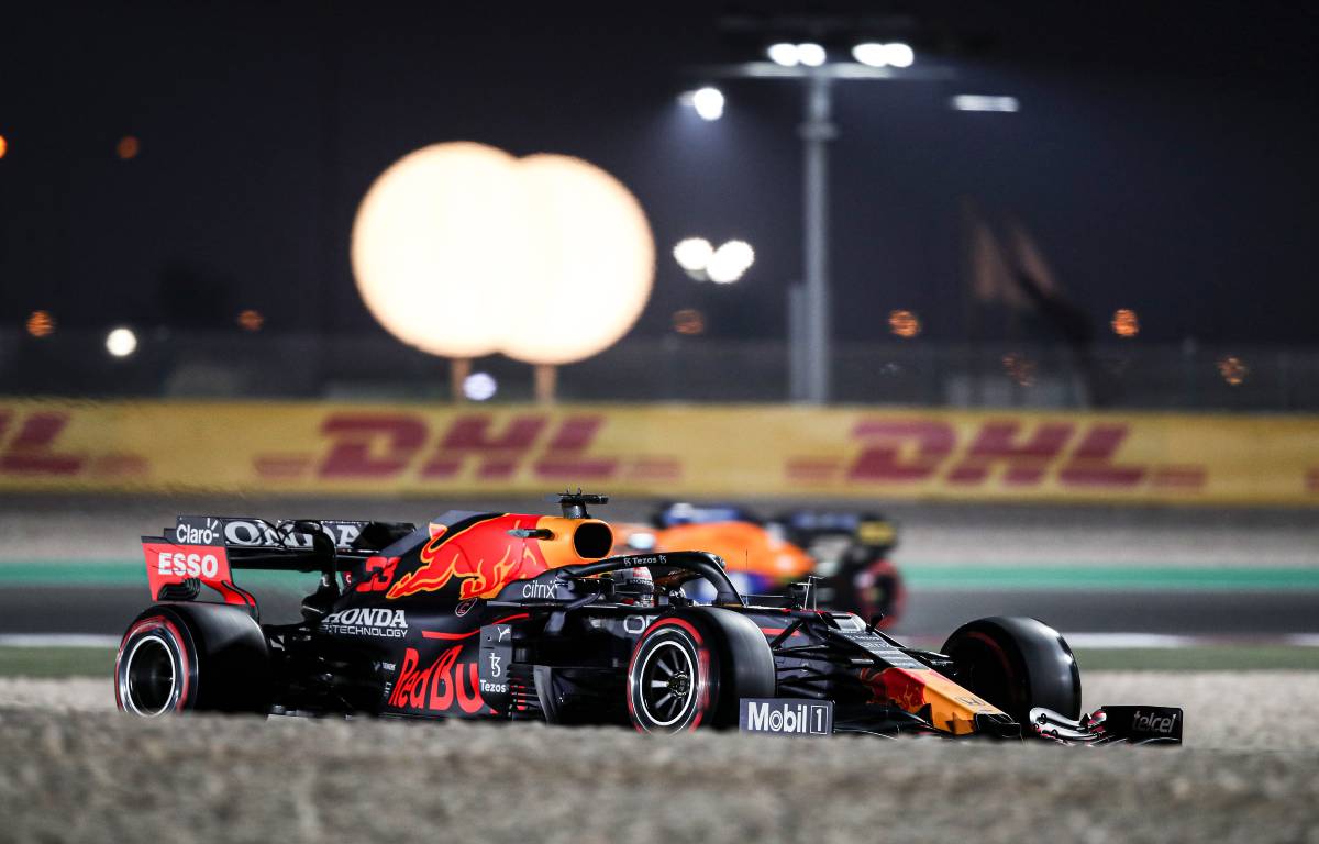 Max Verstappen during qualifying for the Qatar GP. Lusail November 2021.