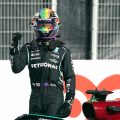 Lewis Hamilton fist pumping. Qatar November 2021