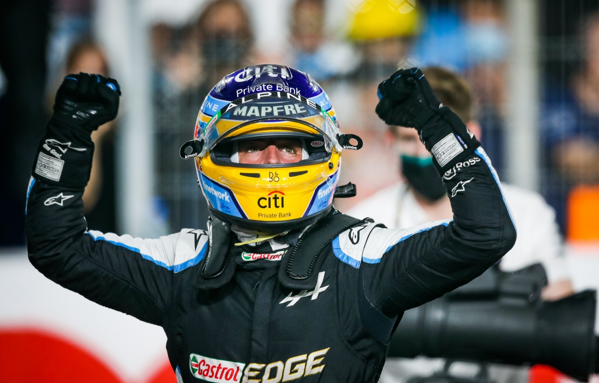 Fernando Alonso flexing his muscles. Qatar November 2021