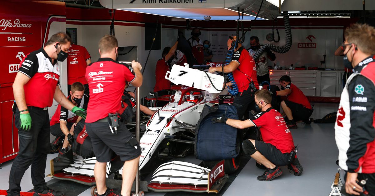 Kimi Raikkonen in the Alfa Romeo garage. Qatar November 2021