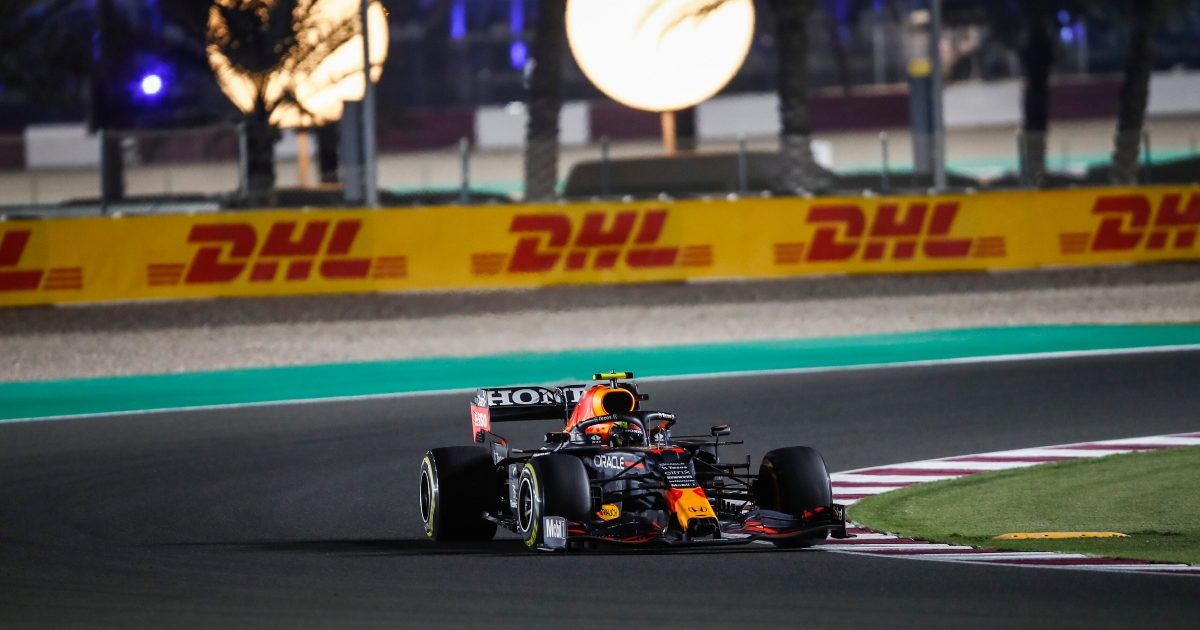 Sergio Perez in action. Qatar November 2021