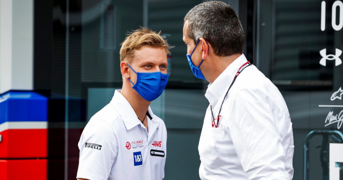 Mick Schumacher with Guenther Steiner. France June 2021