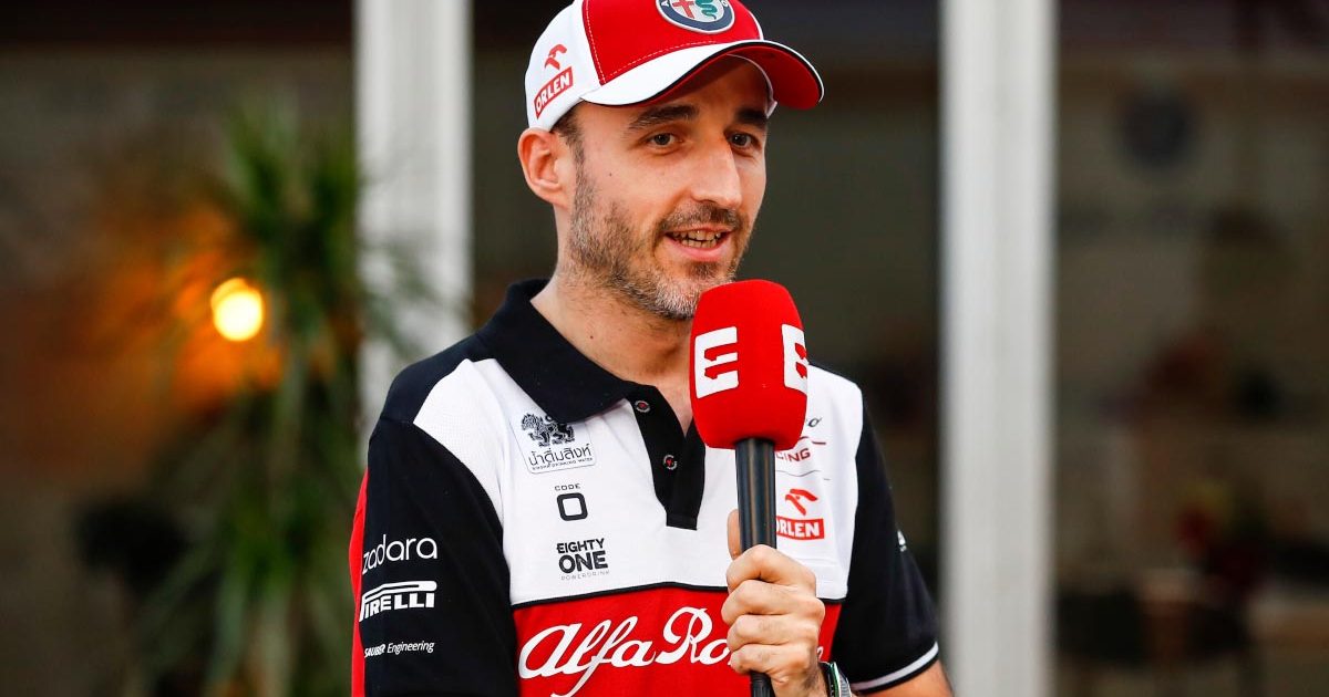 Robert Kubica is interviewed in the paddock. Qatar November 2021.