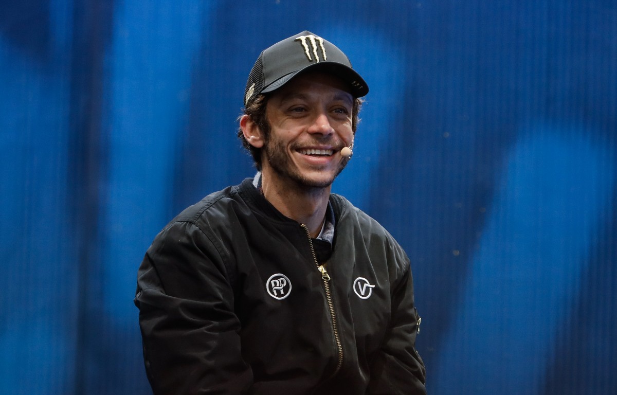 Valentino Rossi speaking at 'One More Lap'. Italy, November 2021.