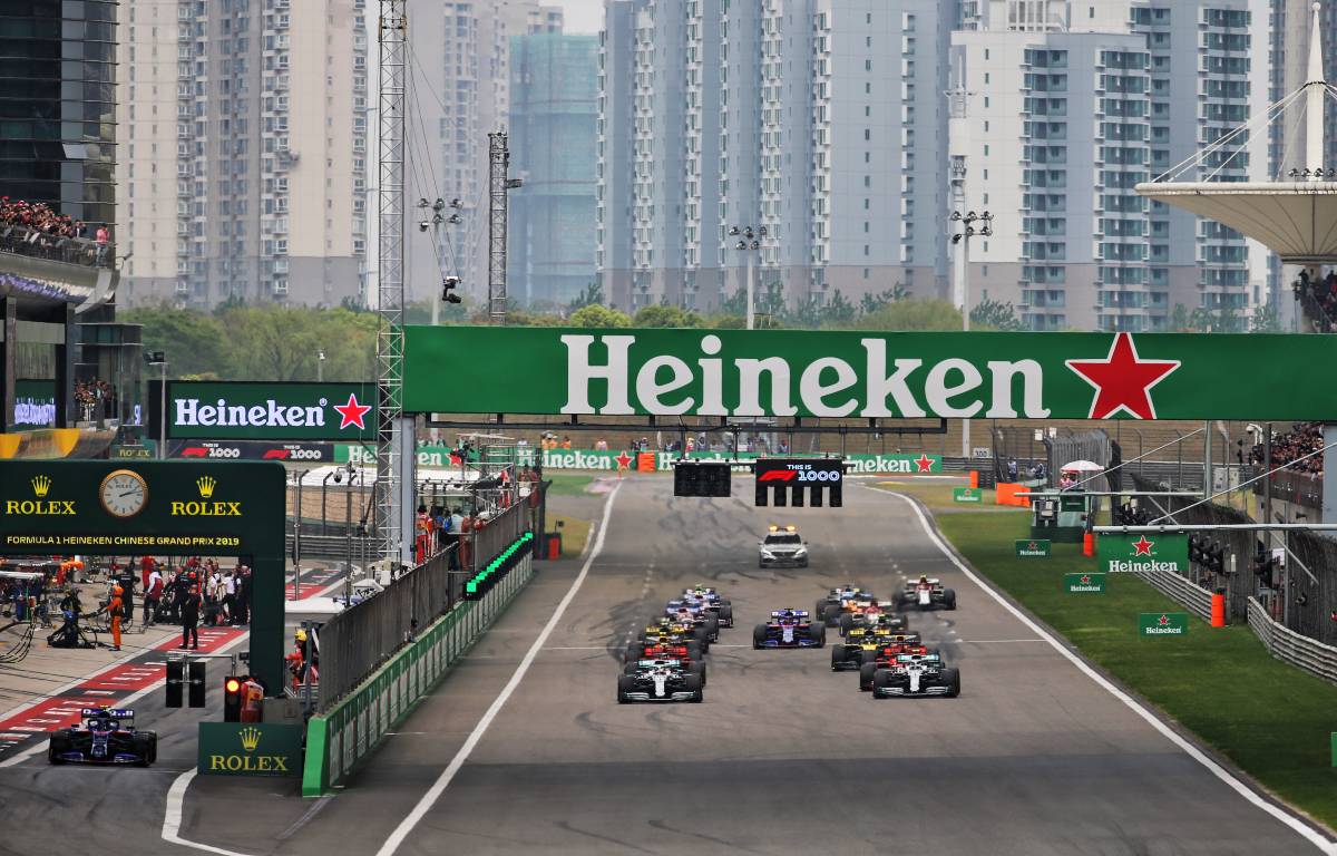 Start of the Chinese Grand Prix. Shanghai April 2019.
