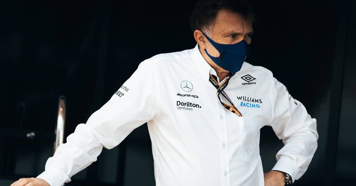 Jost Capito wearing a mask at the Sao Paulo GP. Interlagos November 2021.