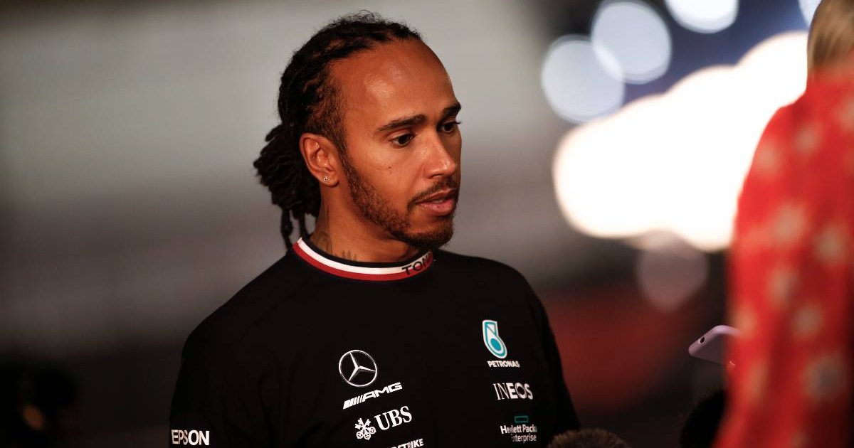 Lewis Hamilton fulfilling media obligations in Qatar. Lusail November 2021.