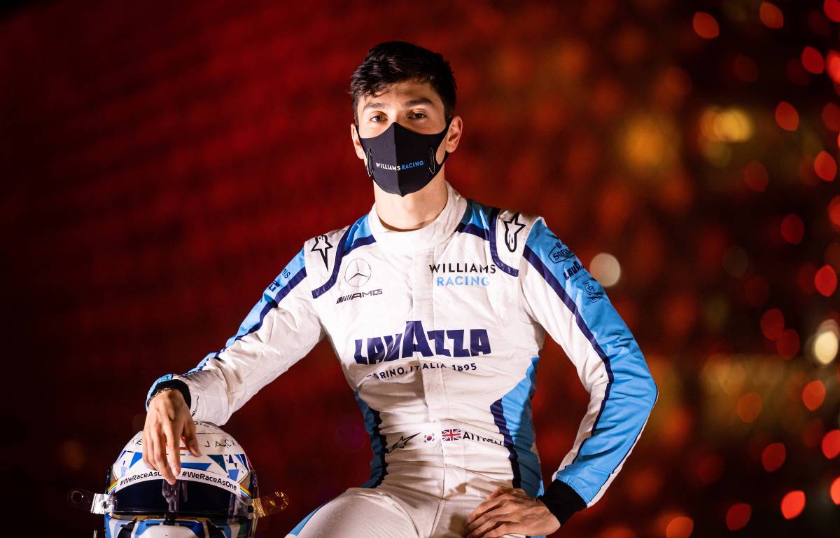 Jack Aitken in his Williams race suit. Abu Dhabi, December 2020.