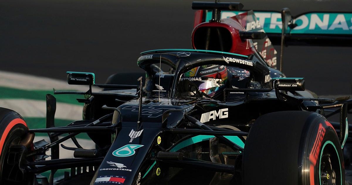 Lewis Hamilton drive in FP2 in Jeddah. Saudi Arabia December 2021.