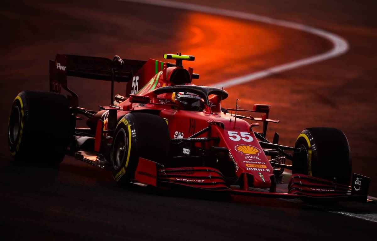 Carlos Sainz on qualifying day for the Saudi Arabian GP. Jeddah December 2021.