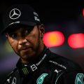 Lewis Hamilton looking serious. Saudi Arabia, December 2021.