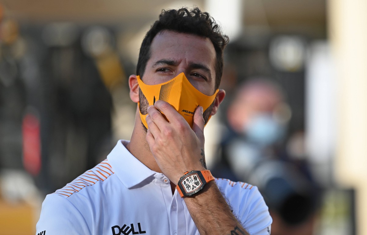 Daniel Ricciardo, McLaren, in thought. Abu Dhabi, December 2021.