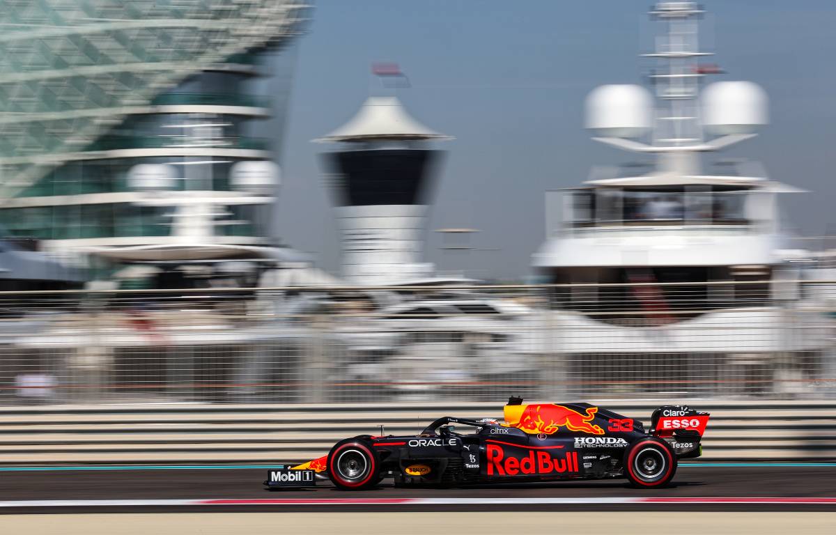 Max Verstappen's Red Bull at the Abu Dhabi GP. Yas Marina December 2021.