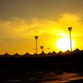 Yas Marina Circuit at sunset. Abu Dhabi, December 2021.