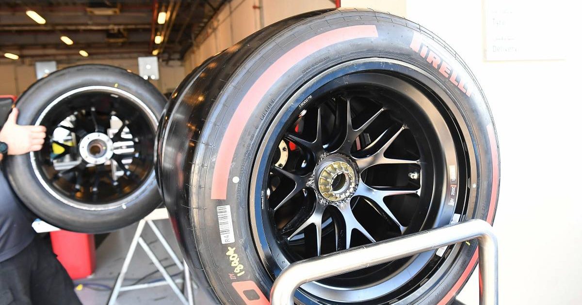 18-inch Pirelli Formula 1 tyres in Abu Dhabi. December 2021.