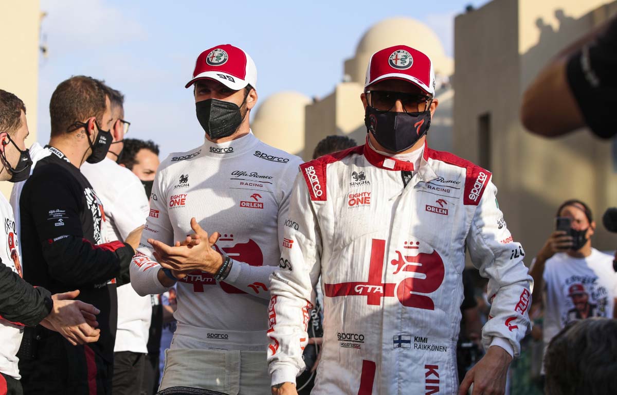 Antonio Giovinazzi and Kimi Raikkonen. Abu Dhabi December 2021.