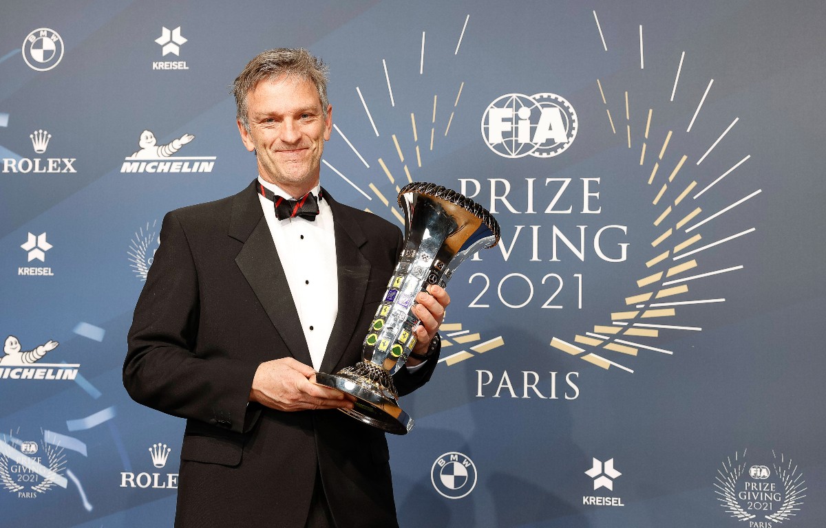 James Allison collects Mercedes' 2021 Constructors' Championship. France, December 2021.