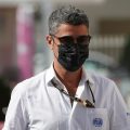 F1 race director Michael Masi walks through the paddock. Abu Dhabi December 2021