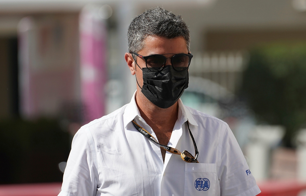 F1 race director Michael Masi walks through the paddock. Abu Dhabi December 2021