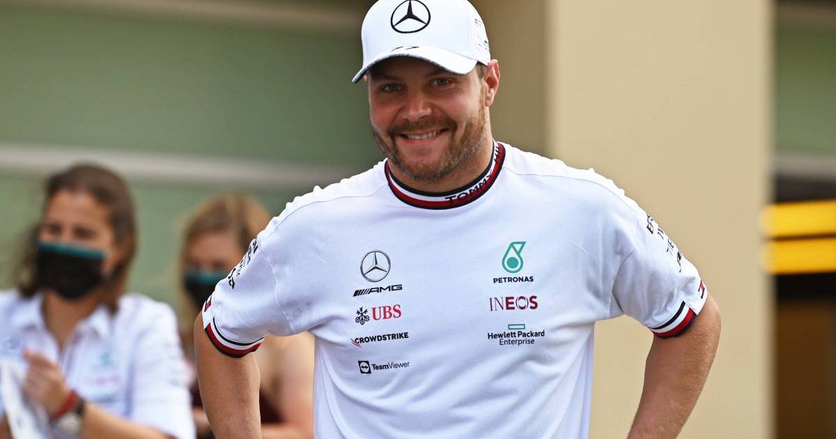 Valtteri Bottas smiling at the Abu Dhabi GP. Yas Marina December 2021.