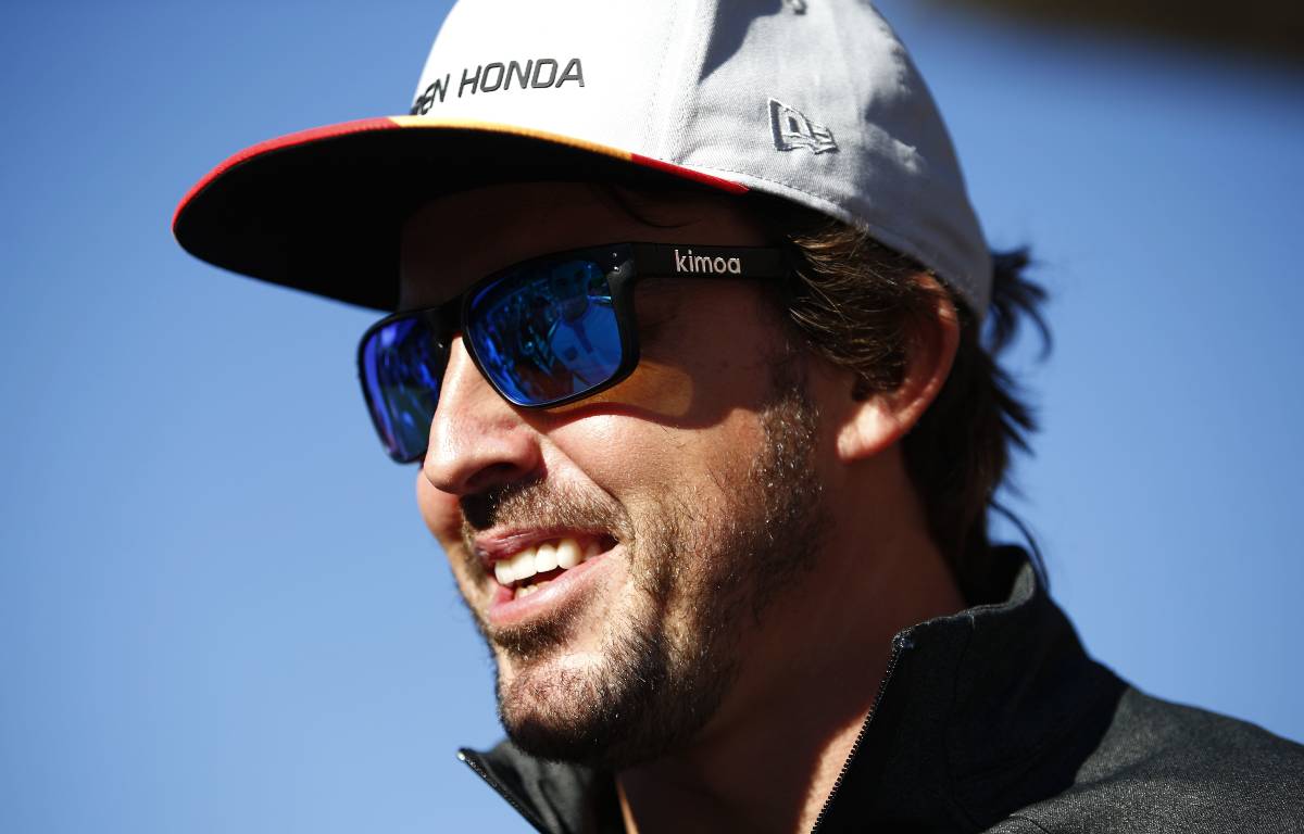 Fernando Alonso wearing a Honda cap. Barcelona May 2017.