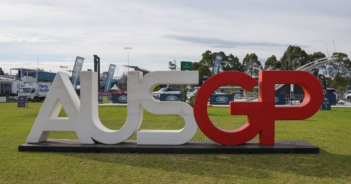 A sign promoting the Australian GP. Melbourne March 2020.