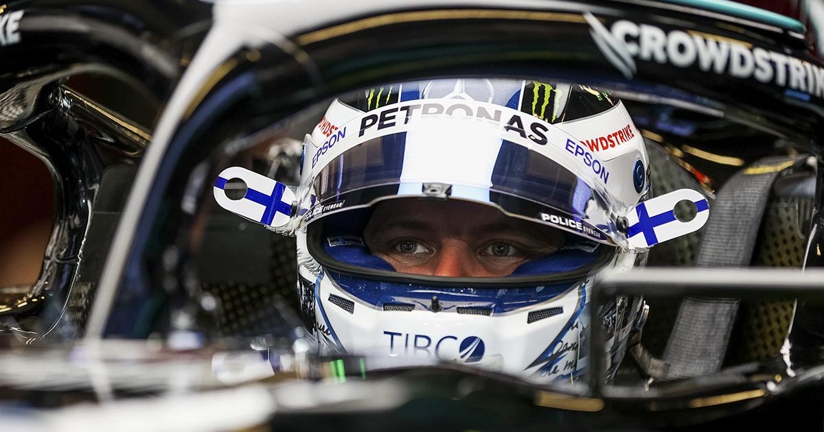 芬兰车手Valtteri Bottas在梅赛德斯汽车中。阿布扎比2021年12月