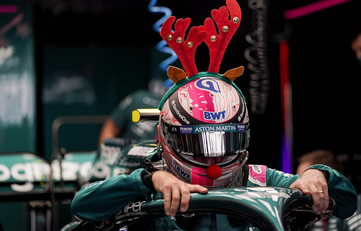 Sebastian Vettel gets into the festive spirit. December 2021
