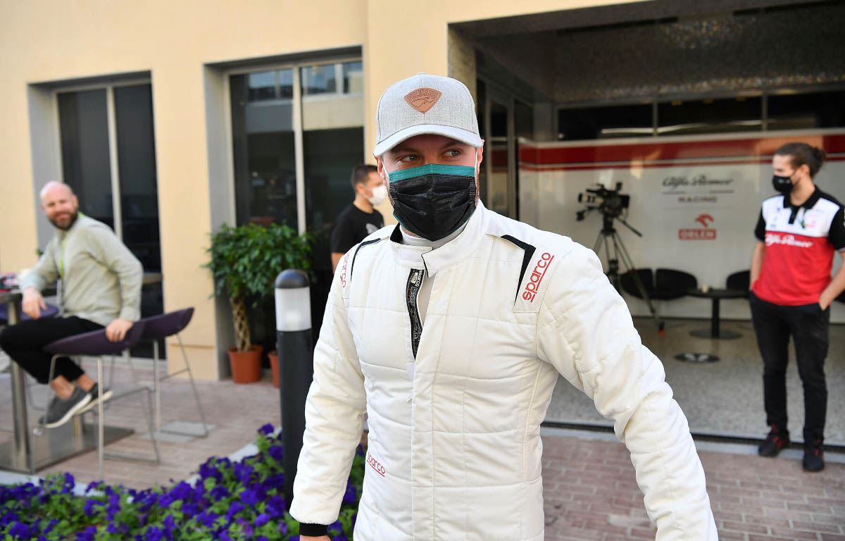 Valtteri Bottas in plain overalls. Abu Dhabi December 2021.