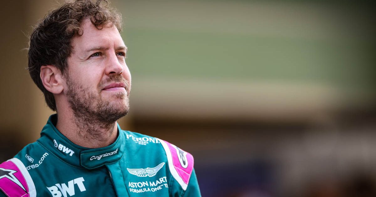 Aston Martin driver Sebastian Vettel. Abu Dhabi December 2021.