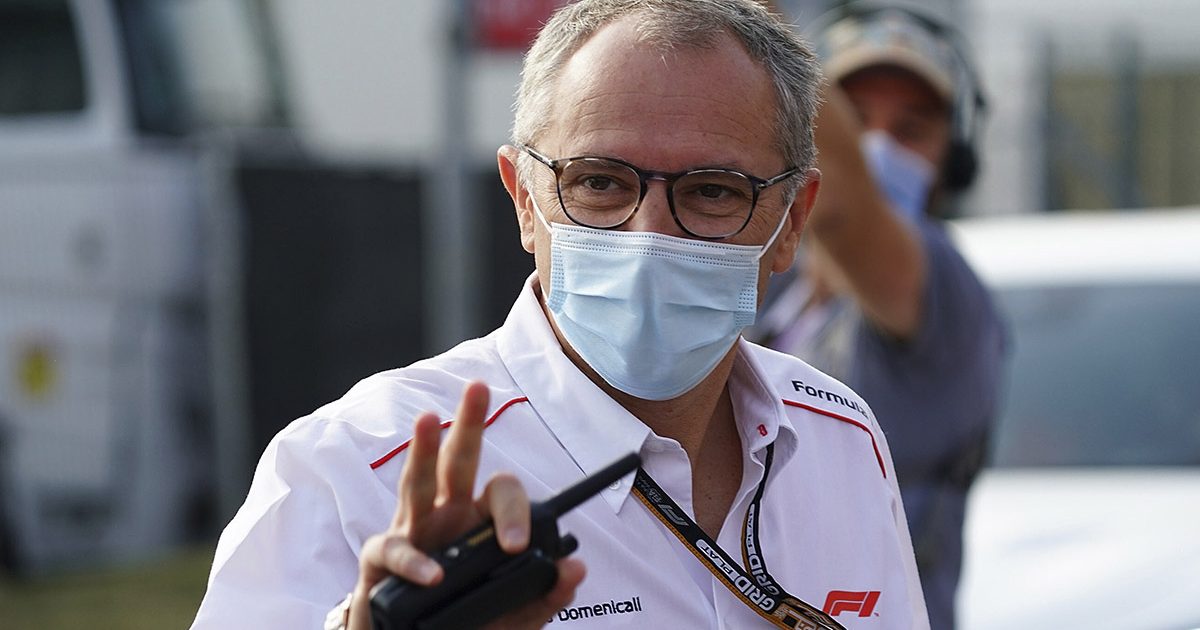 Stefano Domenicali acknowledges the press. Monza September 2021