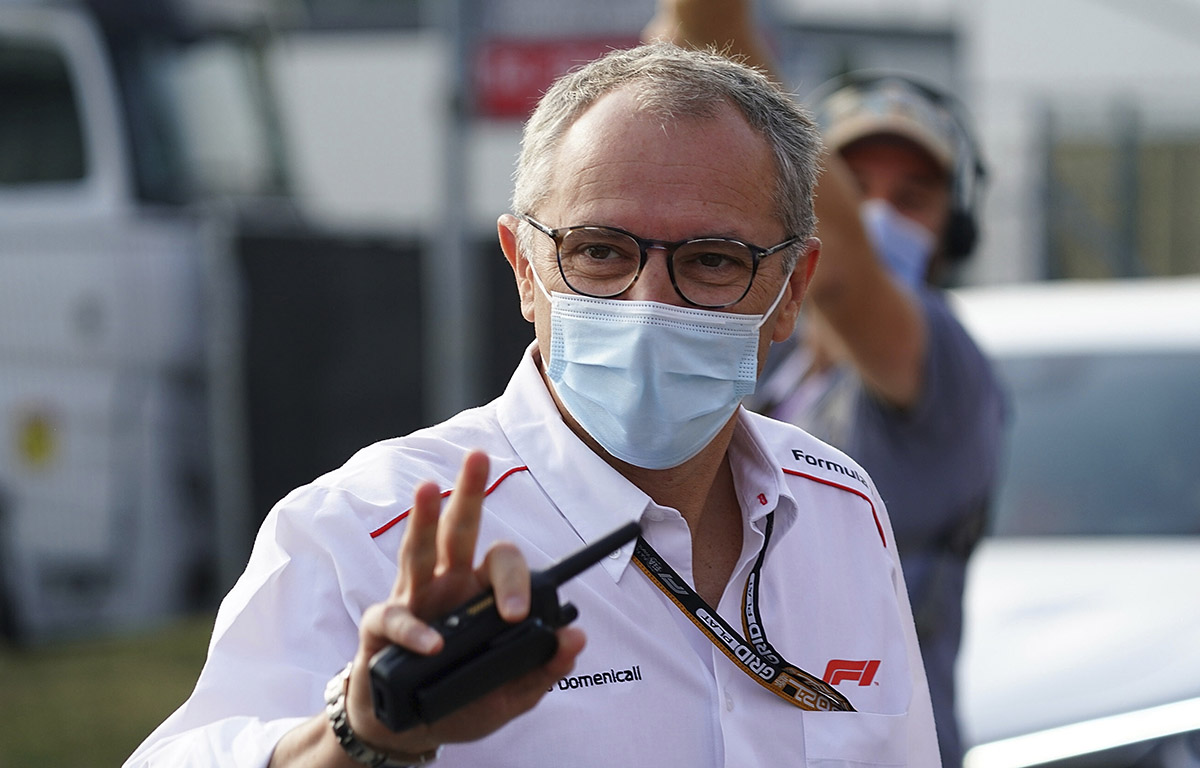 Stefano Domenicali acknowledges the press. Monza September 2021