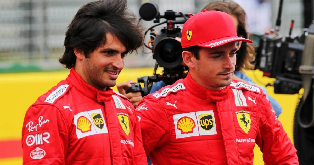 Carlos Sainz and Charles Leclerc. Silverstone July 2021.
