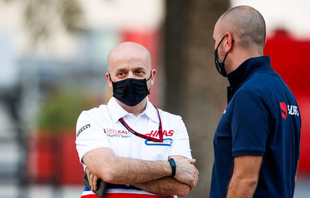 Simone Resta with arms folded at pre-season testing. Bahrain March 2021.