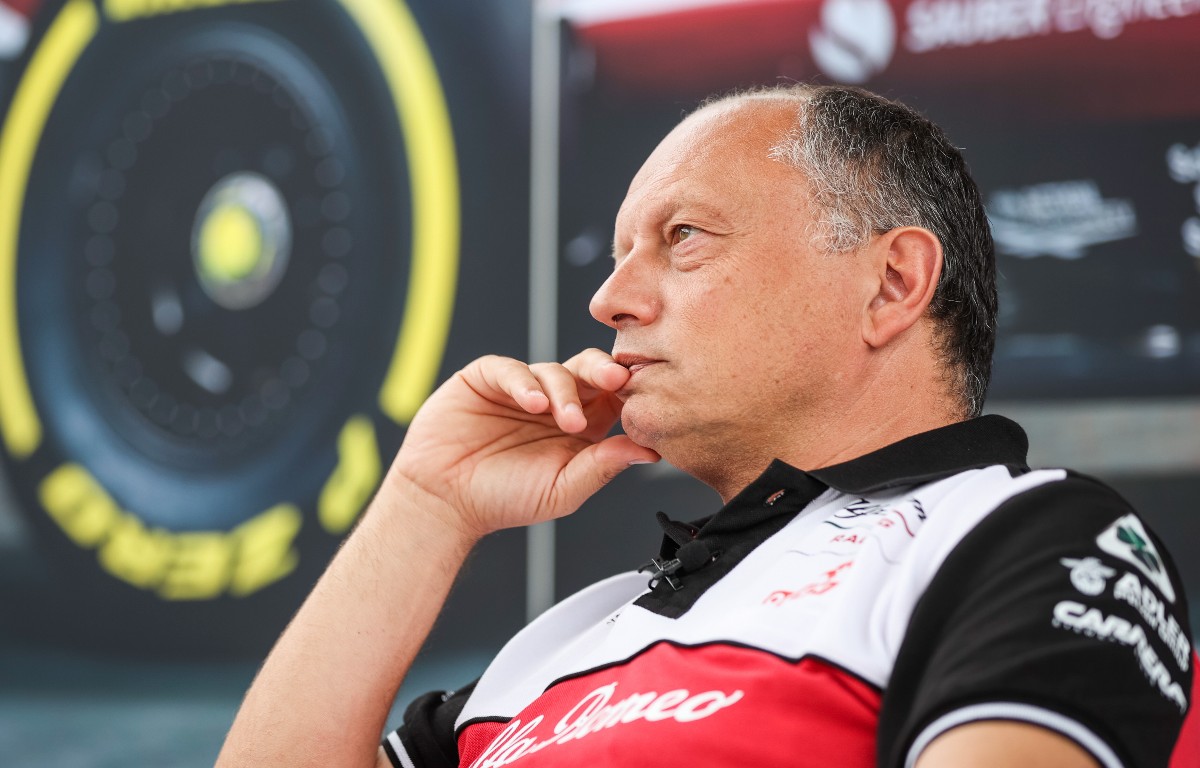 Alfa Romeo team boss Frederic Vasseur thinking. England, July 2021.