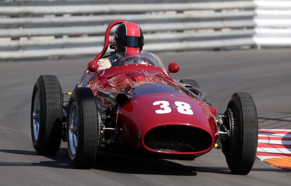 The 38 Maserati 250 F in action. Monaco, April 2021.