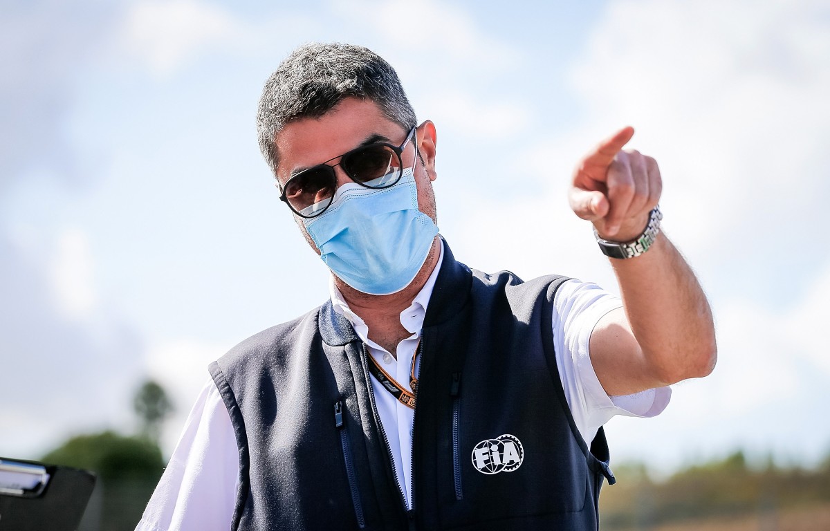 Formula 1 race director Michael Masi pointing. Portugal, October 2020.