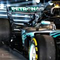 A close up of Mercedes W09 as it is launched. February 2018.
