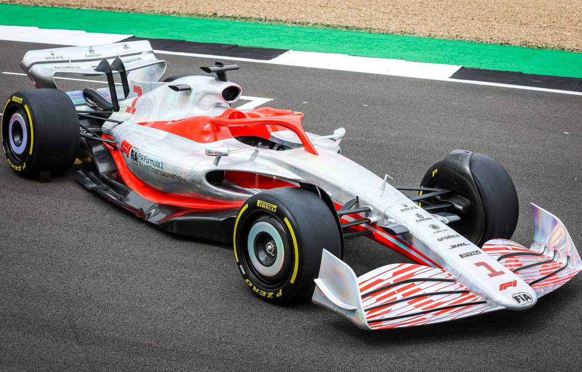 Prototype of the 2022 Formula 1 car. Silverstone July 2021.