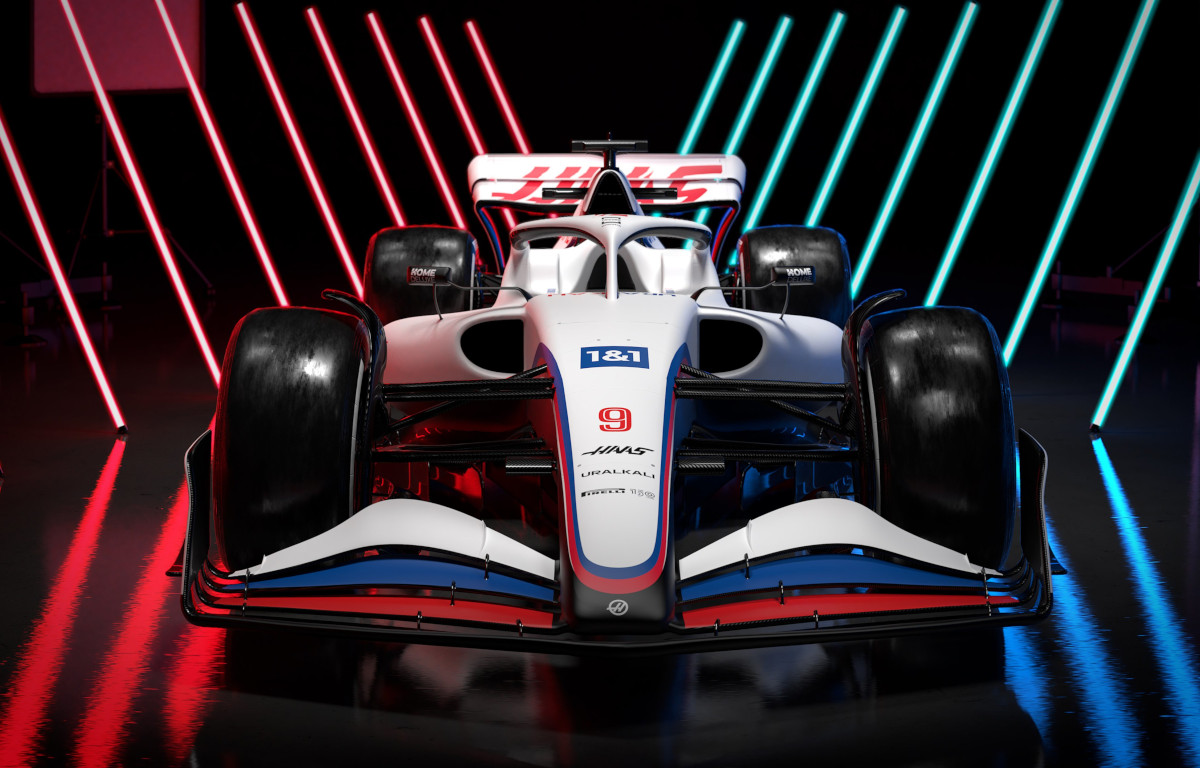 Haas 2022 Formula 1 car design and livery. February 2022